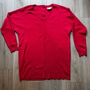 Anthropologie Saturday/Sunday Chrissy Sweater Mini Dress Size Small Pink V Neck